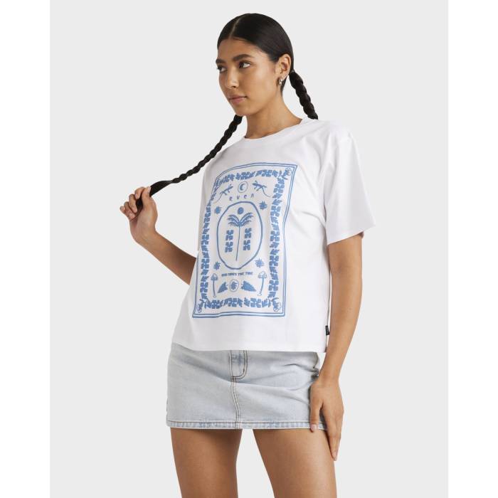 ルーカ Rvca 【 Womens Good Things Only Easy T-Shirt Womens White 】 レディース Tシャツ レディース 白色 ホワイト 18,600円