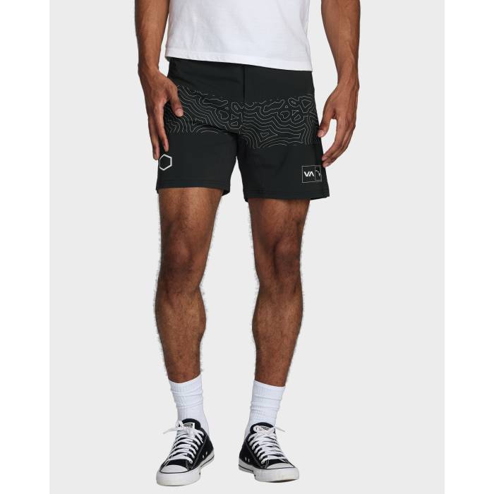 ルーカ Rvca 【 Mens Hawaii Fight Technical Shorts Mens Black 】 メンズ ハワイ ショーツ メンズ 黒色 ブラック