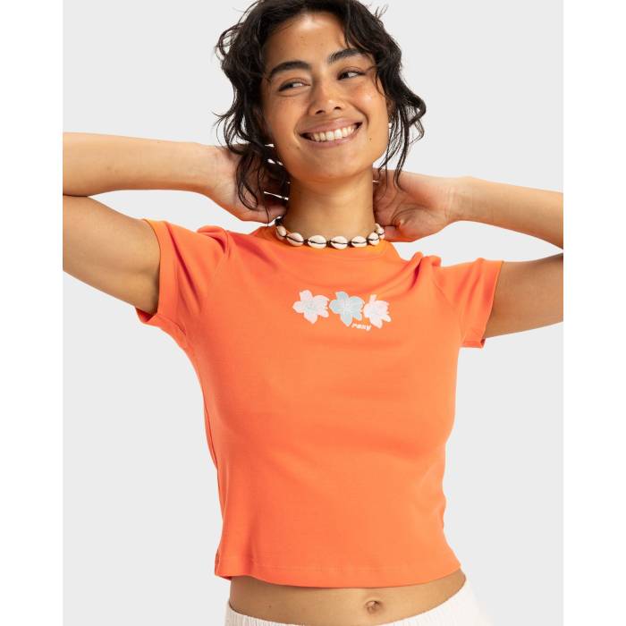 ロキシー Roxy 【 Womens Beach Love T-Shirt Womens Nectarine 】 レディース Tシャツ レディース