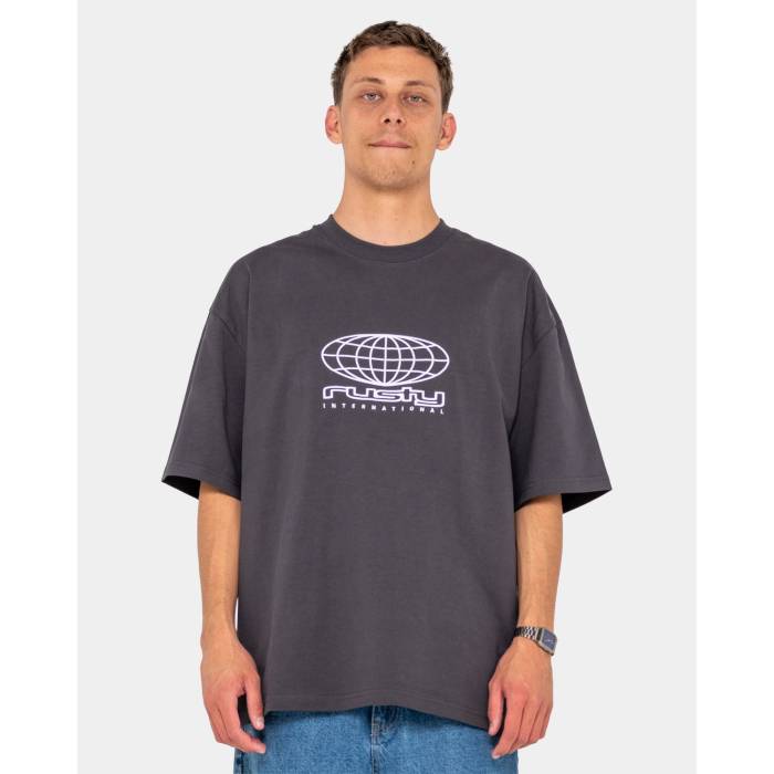 ラスティ Rusty 【 Mens Internazionale T-Shirt Mens Carbon 】 メンズ Tシャツ メンズ カーボン
