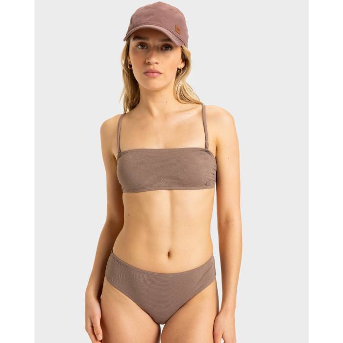 【★百貨店SALE★6/11真夜中2時迄】ロキシー Roxy 【 Womens Lasca Bandeau Bikini Top Womens Deep Taupe 】 レディース レディース ディープ