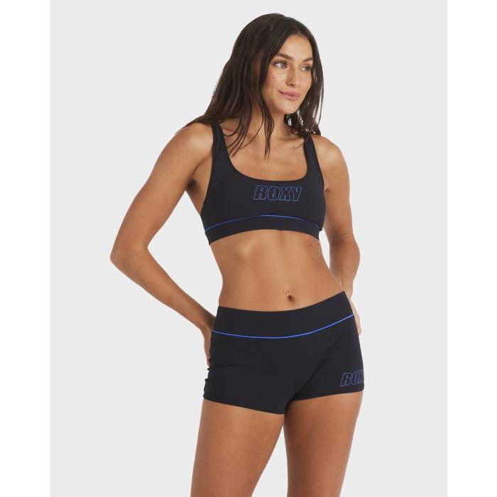 【★百貨店SALE★6/11真夜中2時迄】ロキシー Roxy 【 Womens Cool Down Active Bikini Top Womens Anthracite 】 レディース 冷やりとした 落ちこむ レディース