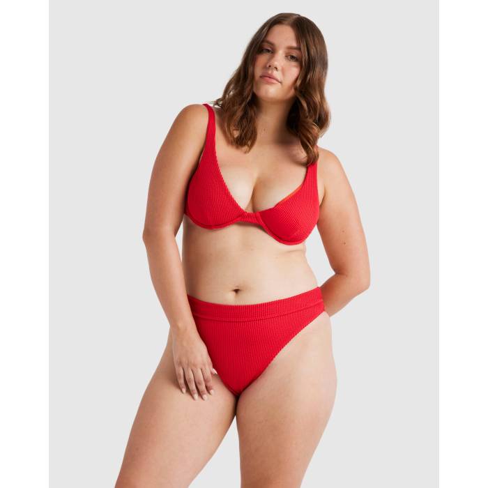 散らし広告ボン Billabong 【 Womens Summer High Maui Rider Bikini Bottom Womens Fiesta Red 】 レディース Summer 九夏 ご機嫌 ズボン ボトムス レディース Red 赤・赤いこと レディースファッション-水着