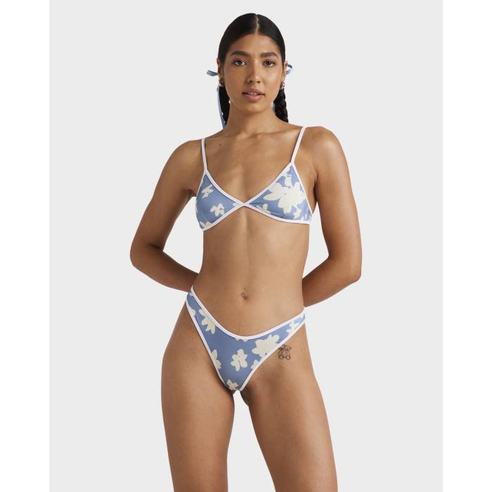 【★百貨店SALE★6/11真夜中2時迄】ルーカ Rvca 【 Womens Fleur Fixed Tri Bikini Top Womens Coronet Blue 】 レディース レディース 青碧 青碧