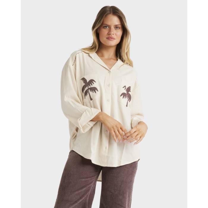 ビラボン Billabong 【 Womens Sunset Canyon Short Sleeve Shirt Womens Whitecap 】 レディース Sleeve スリーブ レディース