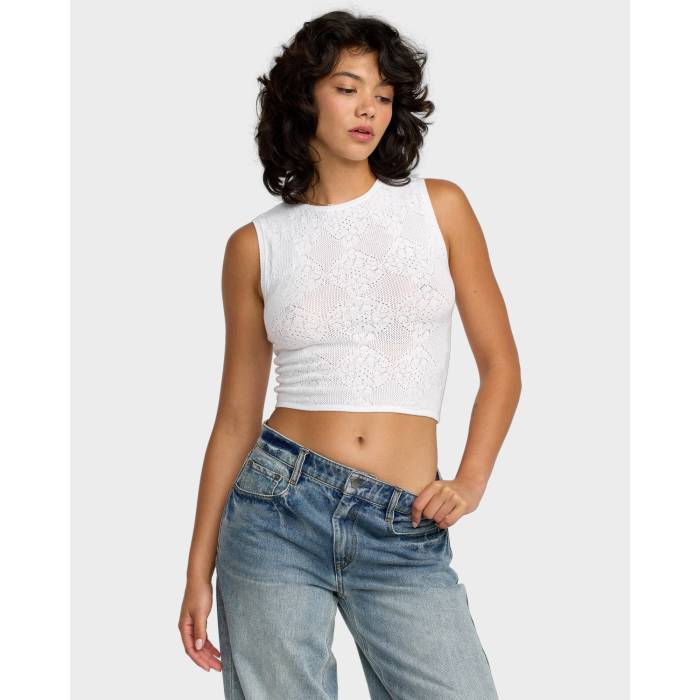 【★百貨店SALE★6/11十二時2時迄】ルーカ Rvca 【 Womens Shiver Crew Neck Womens Whisper White 】 レディース 労働者の一団 レディース 白いこと 白いこと
