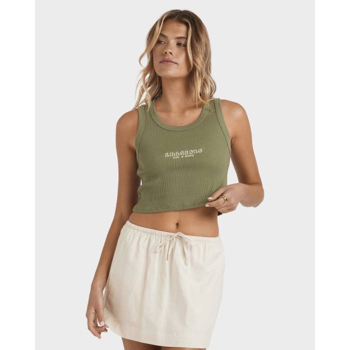 【★百貨店SALE★6/11真夜中2時迄】散らし広告ボン Billabong 【 Womens Summer Lover Tank Top Womens Luv Army 】 レディース Summer 朱夏 貯蔵タンクとっ始め レディース 正規陸軍