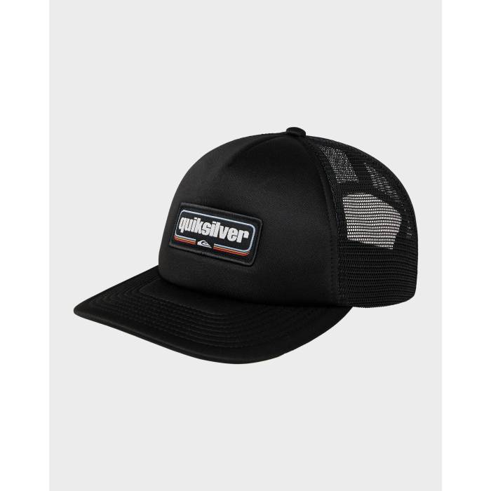 クイックシルバー Quiksilver 【 Mens Slab Drifter Trucker Cap Mens True Black 】 メンズ トラッカー キャップ 帽子 メンズ 黒色 ブラック