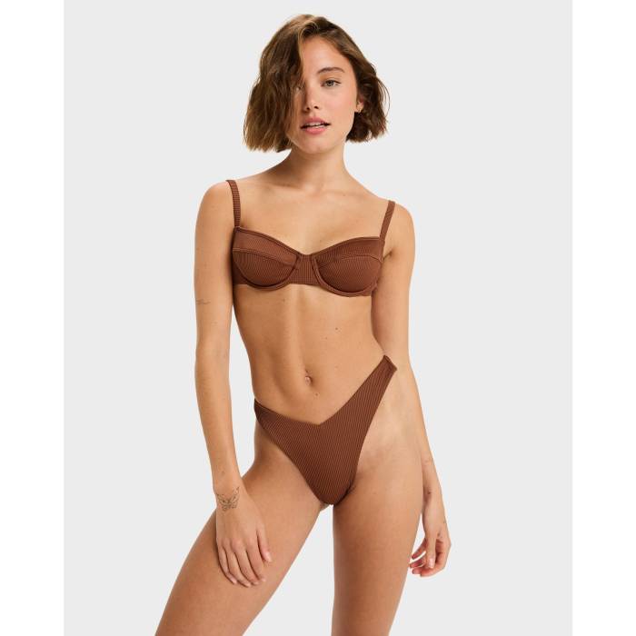 【★百貨店SALE★6/11真夜中2時迄】ロキシー Roxy 【 Womens Rib  Love Bikini Bottom Womens Tiramisu 】 レディース ズボン ボトムス レディース