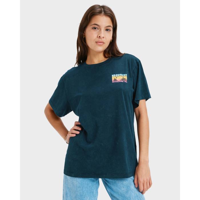 ロキシー Roxy 【 Womens Sunnyoversize Optic Wash T-Shirt Womens Anthracite 】 レディース Tシャツ レディース