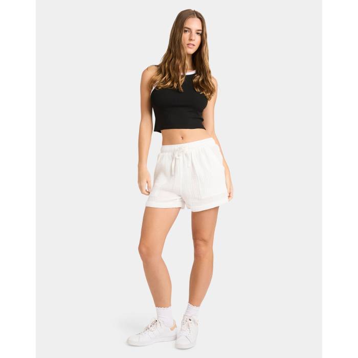 Nunui 【 Womens Timeless Shorts Womens Summer White 】 レディース ショーツ レディース Summer サマー 白色 ホワイト
