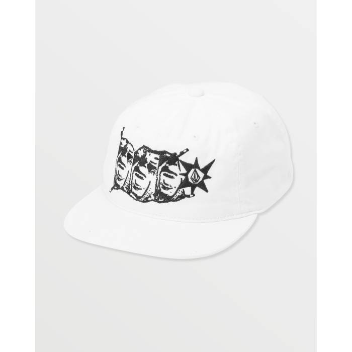 ボルコム Volcom 【 Mens Povj Snapback Cap Mens White 】 メンズ Snapback スナップバック バッグ キャップ 帽子 メンズ 白色 ホワイト