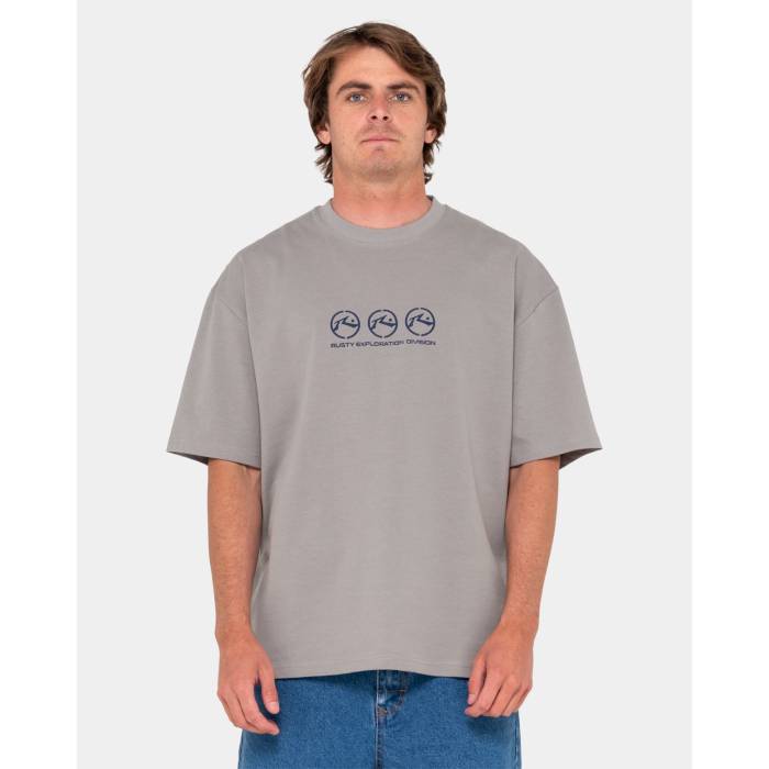 ラスティ Rusty 【 Mens Crusoe Heavy T-Shirt Mens Ultimate Grey 】 メンズ Tシャツ メンズ Ultimate アルティメイト 灰色 グレー|スニケス