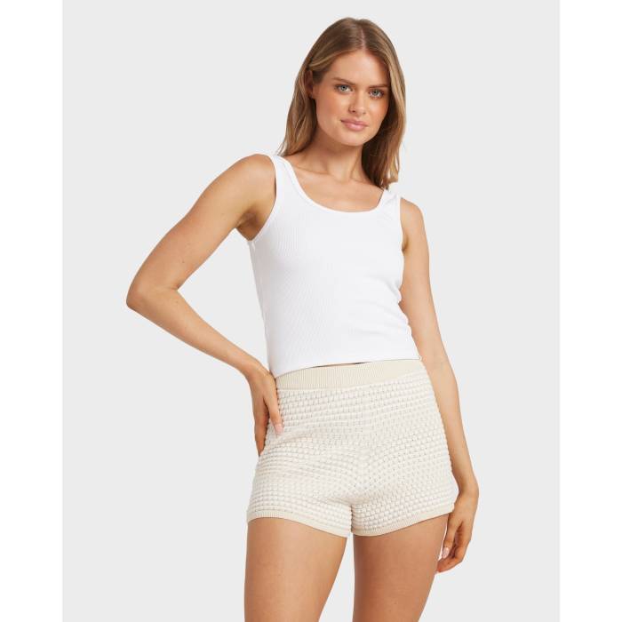 散らし広告ボン Billabong 【 Womens Sun Bubble Striped Elastic Waist Shorts Womens Whitecap 】 レディース 砂上の楼閣 さる股引き レディース ボトムス-レディースファッション