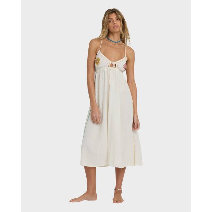 【★百貨店SALE★6/11真夜中2時迄】散らし広告ボン Billabong 【 Womens Wave Haze Midi Dress Womens Salt Crystal 】 レディース Wave ウェーブ・ウェイブ 御召しもの レディース
