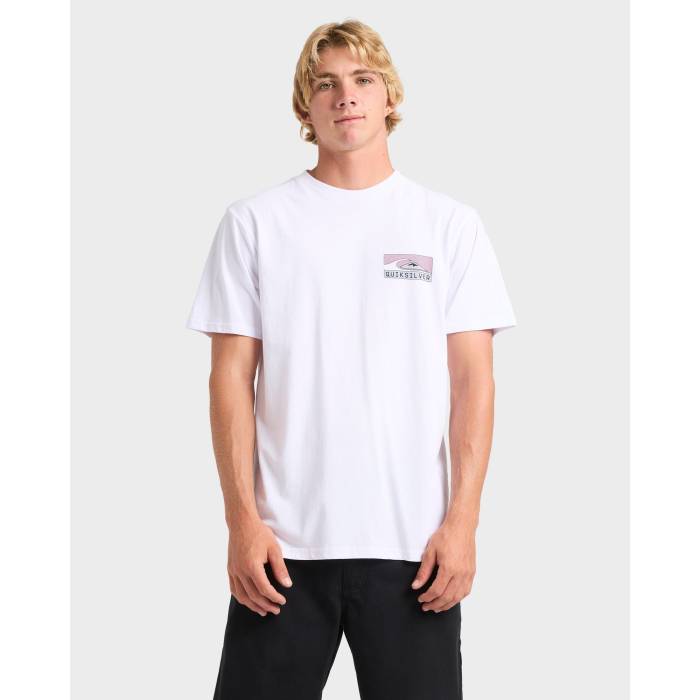 【★百貨店SALE★6/11真夜中2時迄】クイックしろがね色 Quiksilver 【 Mens Boxed Out T-Shirt Mens White 】 メンズ ティーシャツ メンズ 白いこと 白いこと