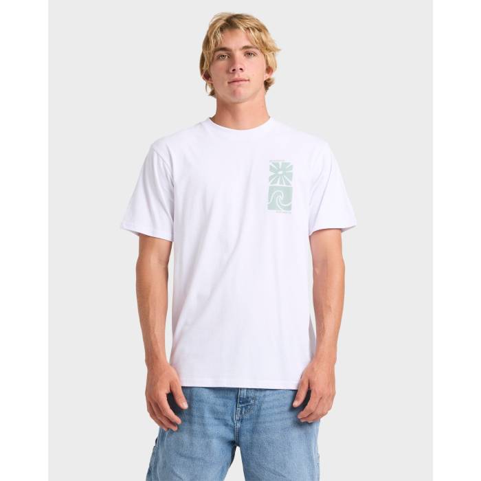 【★百貨店SALE★6/11真夜中2時迄】クイックしろがね色 Quiksilver 【 Mens Hazey Days T-Shirt Mens White 】 メンズ ティーシャツ メンズ 白いこと 白いこと