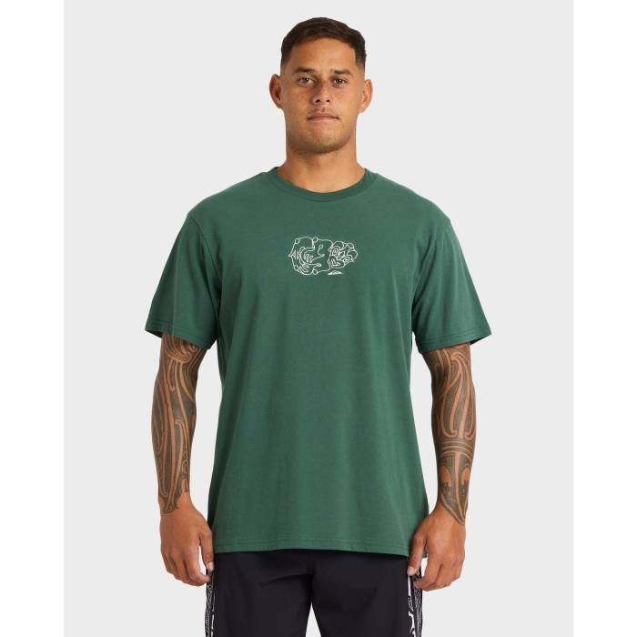クイックシルバー Quiksilver 【 Mens Tiki T-Shirt Mens Jungle Green 】 メンズ Tシャツ メンズ green 緑・グリーン