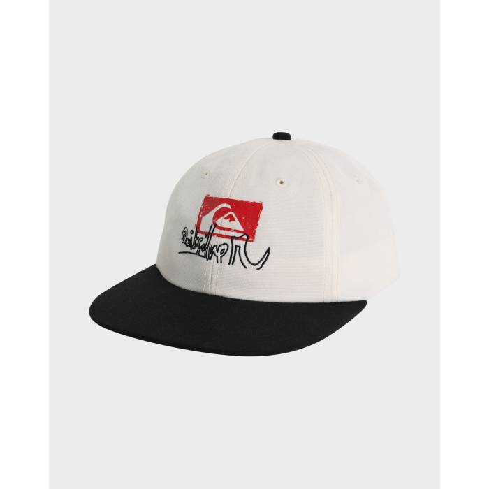 クイックシルバー Quiksilver 【 Mens Affected Snapback Cap Mens White 】 メンズ Snapback スナップバック バッグ キャップ 帽子 メンズ 白色 ホワイト｜スニケス