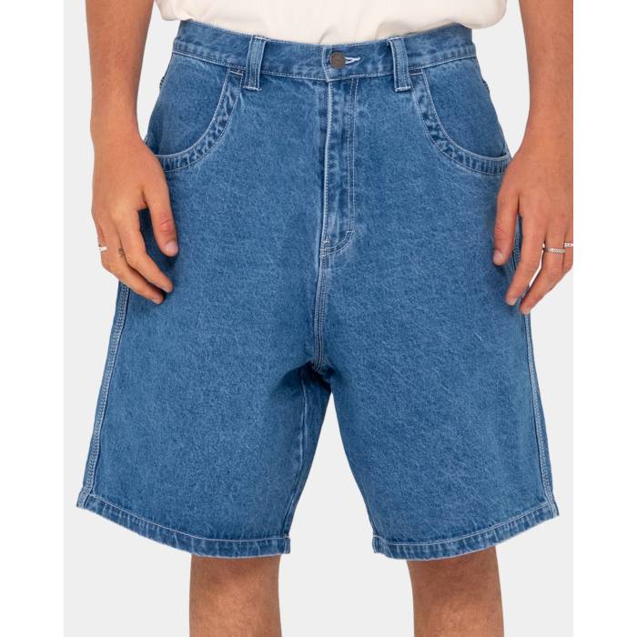 ラスティ Rusty 【 Mens Flip Daddy Tapeless Denim Shorts Mens Middy Blue 】 メンズ デニム ショーツ メンズ 青色 ブルー