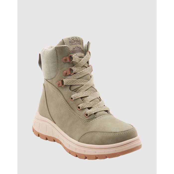 【★百貨店SALE★6/11真夜中2時迄】ロキシー Roxy 【 Womens Karmel Lace-Up Boots Womens Olive Green 】 レディース ブーツ レディース olive オリーブ green 緑・緑であること
