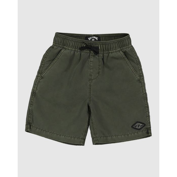 【★百貨店SALE★6/11十二時2時迄】散らし広告ボン Billabong 【 Boys 0-7 All Day Overdye Layback 13\" Boardshorts Boys Dark Military 】 お坊っちゃん キッズ"