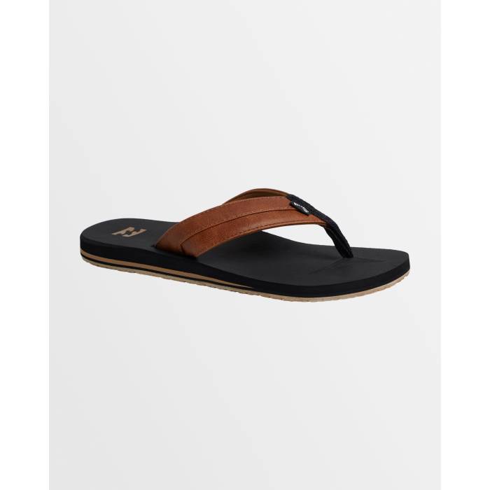 散らし広告ボン Billabong 【 Mens All Day Impact Thongs Mens Black/Tan 】 メンズ 差しひびき メンズ 黒いこと 黒いこと 靴-メンズ靴