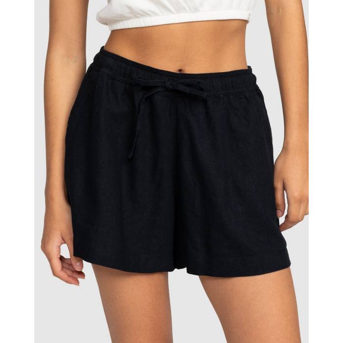 ロキシー Roxy 【 Womens Lekeitio Break Mid Beach Shorts Womens Anthracite 】 レディース ミッド さる股引き レディース レディースファッション-ボトムス