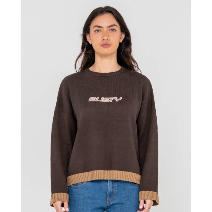 ラスティ Rusty 【 Womens Rider Relaxed Crew Neck Womens Java 】 レディース クルー レディース