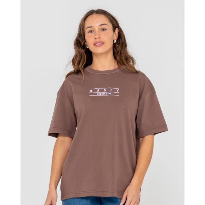 ラスティ Rusty 【 Womens Essentials Oversized T-Shirt Womens Java 】 レディース Tシャツ レディース