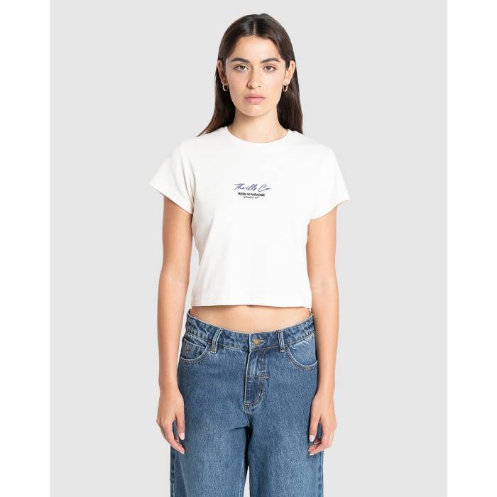 Thrills 【 Womens Signature Mini T-Shirt Womens Heritage White 】 レディース Tシャツ レディース 白色 ホワイト