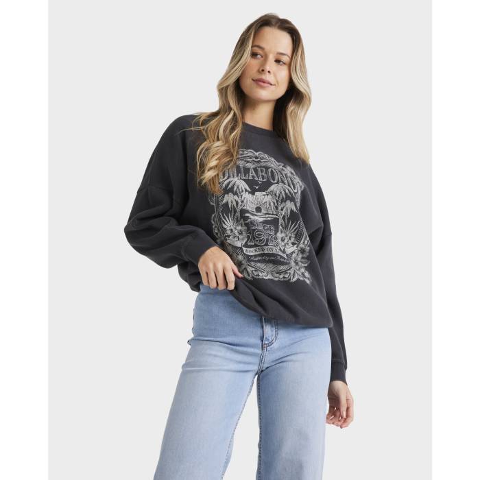 散らし広告ボン Billabong 【 Womens Nirvana Tour T-Shirt Womens Off Black 】 レディース プルオーバー レディース 黒いこと 黒いこと