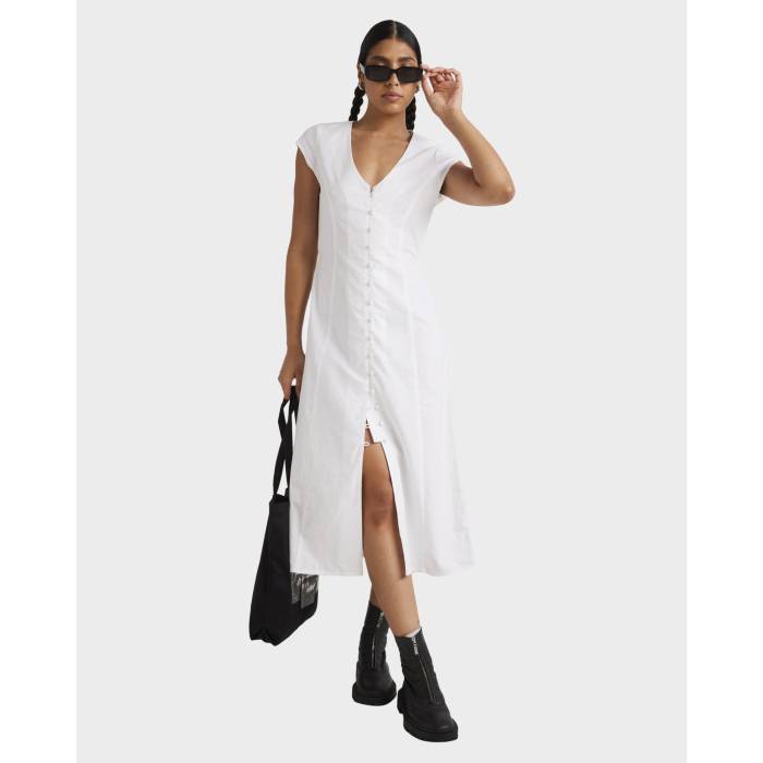 ルーカ Rvca 【 Womens Understated Midi Dress Womens White 】 レディース ドレス レディース 白色 ホワイト 15,841円