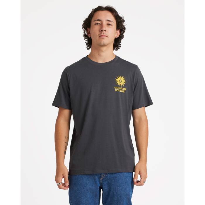 ボルコム Volcom 【 Mens Rayz T-Shirt Mens Asphalt Black 】 メンズ プルオーバー メンズ 黒いこと 黒いこと