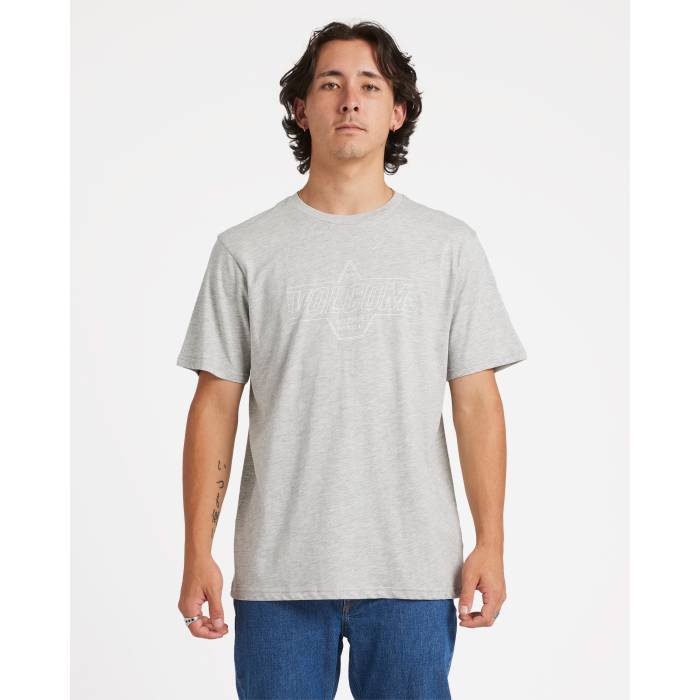 【★百貨店SALE★6/11真夜中2時迄】ボルコム Volcom 【 Mens Aus Linesman T-Shirt Mens Heather Grey 】 メンズ ティーシャツ メンズ heather ギョリュウモドキ 薄墨色 薄墨色