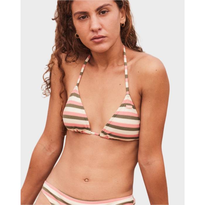 【★百貨店SALE★6/11十二時2時迄】ロキシー Roxy 【 Womens Saidia Halter Neck Bikini Top Womens Parchement Wave Runner Stripe 】 レディース レディース Wave ウェーブ・ウェイブ Stripe 縞模様
