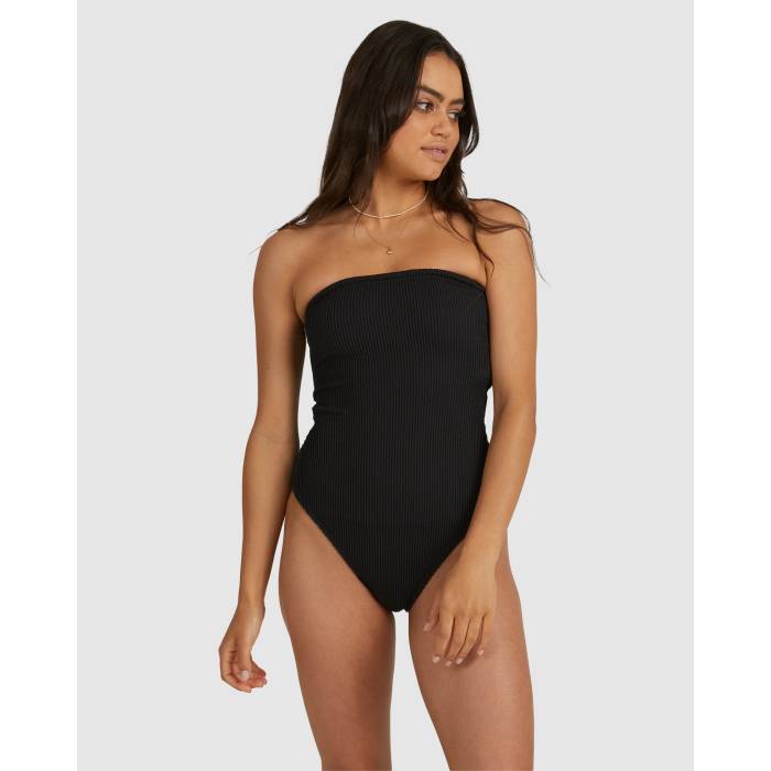 ビラボン Billabong 【 Womens Summer High Bandeau One Piece Swimsuit Womens Black Sands 】 レディース Summer サマー ハイ 水着 レディース 黒色 ブラック