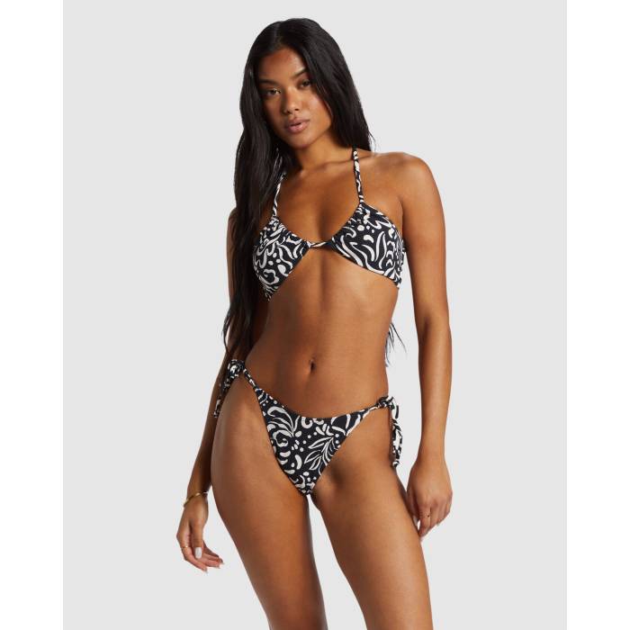 ビラボン Billabong 【 Womens La Isla Tie Side Skimpy Hike Bikini Bottom Womens Black Pebble 】 レディース ロサンゼルス ネクタイ ズボン ボトムス レディース 黒色 ブラック