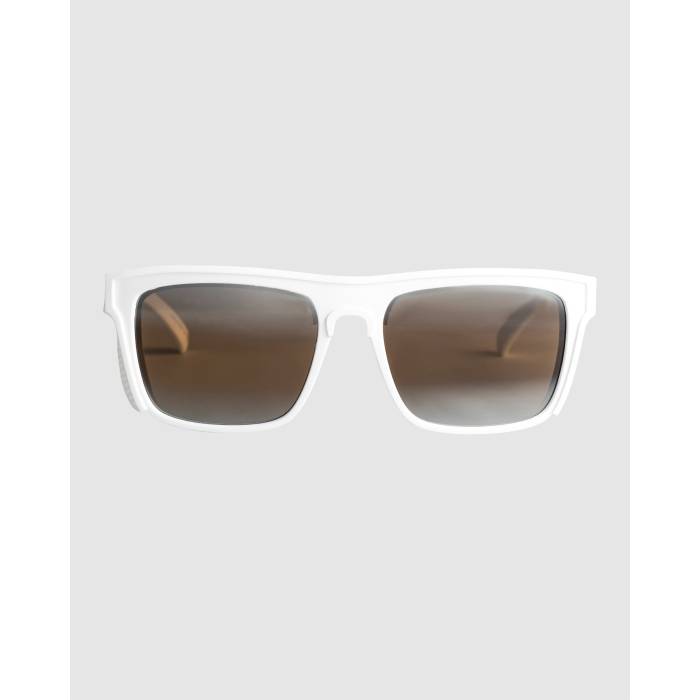 【★百貨店SALE★6/11夜夜中2時迄】クイックしろがね色 Quiksilver 【 Ferris+ Sunglasses Mens White/Fl Silver 】 黒眼鏡 メンズ 白いこと 白いこと Silver しろがね色・しろがね色