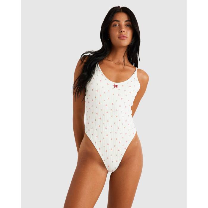 【★百貨店SALE★6/11十二時2時迄】ルーカ Rvca 【 Womens Rose Bud One Piece Swimsuit Womens Whisper White 】 レディース Rose サクラ色 水泳着 レディース 白いこと 白いこと
