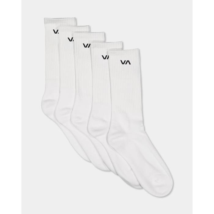 ルーカ Rvca 【 Mens Va Sport Crew Socks Mens White 】 メンズ クルー ソックス・靴下 メンズ 白色 ホワイト