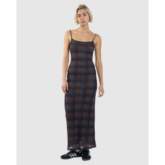 Thrills 【 Womens Enmesh Maxi Dress Womens Midnight Blue 】 レディース ドレス レディース 青色 ブルー