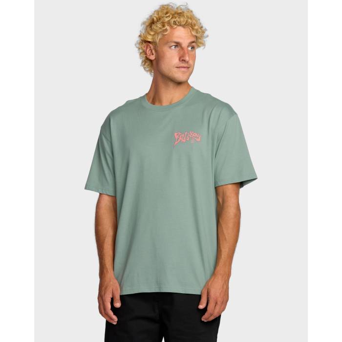 ビラボン Billabong 【 Mens Morning Haze Regular T-Shirt Mens Mineral Blue 】 メンズ Tシャツ メンズ 青色 ブルー