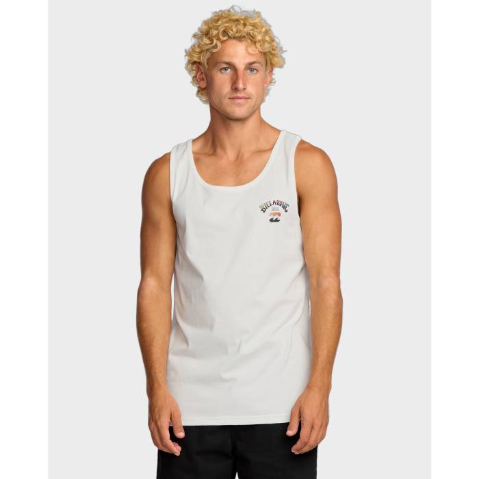 散らし広告ボン Billabong 【 Mens Arch Fade Tank Top Mens Off White 】 メンズ 貯蔵タンクいの一番 メンズ 白いこと 白いこと
