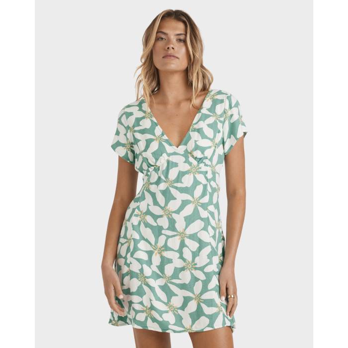 【★百貨店SALE★6/11真夜中2時迄】散らし広告ボン Billabong 【 Womens Forever After Mini Dress Womens Blue Bird 】 レディース 御召しもの レディース 青碧 青碧