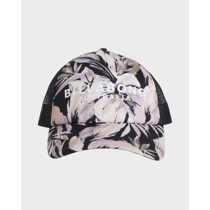 【★百貨店SALE★6/11夜夜中2時迄】散らし広告ボン Billabong 【 Womens Drifting Trucker Cap Womens Black Floral 】 レディース トラッカー 旗がしら かぶり笠 レディース 黒いこと 黒いこと