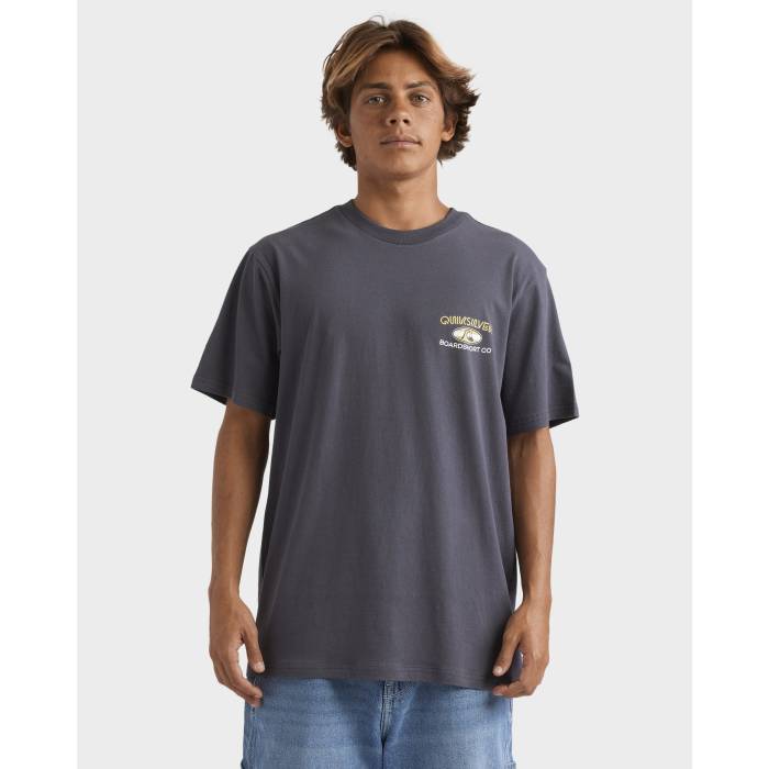 【★百貨店SALE★6/11十二時2時迄】クイックしろがね色 Quiksilver 【 Mens Way Back T-Shirt Mens India Ink 】 メンズ プルオーバー メンズ