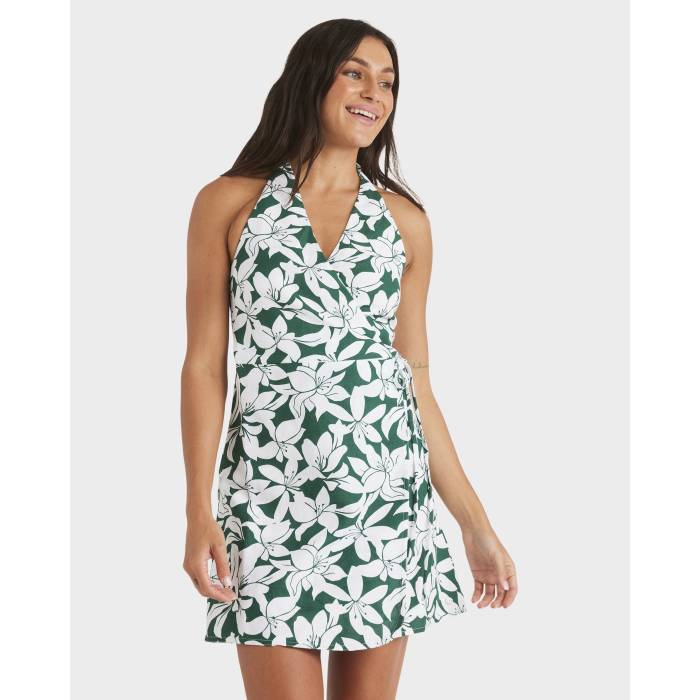 ロキシー Roxy 【 Womens Khloe Vista Mini Dress Womens Evergreen 】 レディース ドレス レディース