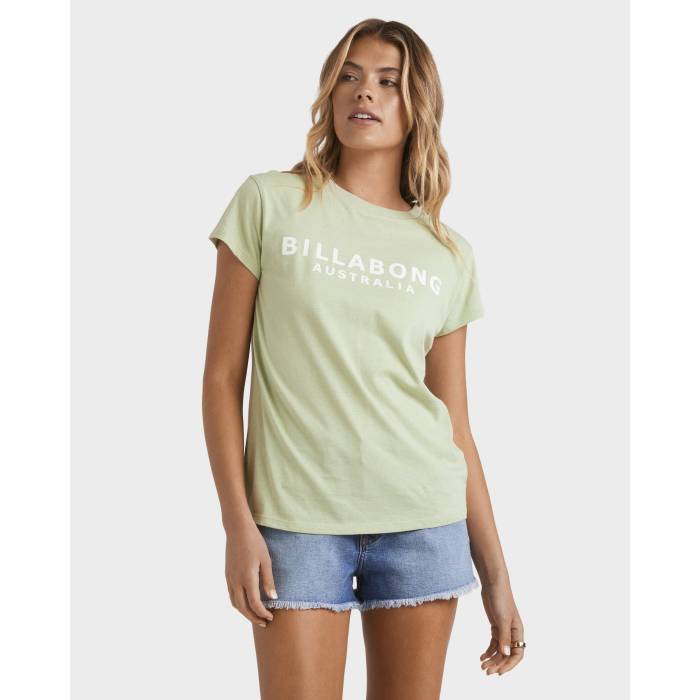 散らし広告ボン Billabong 【 Womens Society T-Shirt Womens Pistachio 】 レディース お付き合い プルオーバー レディース