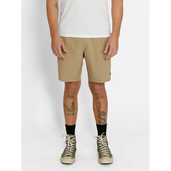 【★百貨店SALE★6/11十二時2時迄】ボルコム Volcom 【 Mens Stones 18\" Hybrid Shorts Mens Khaki 】 メンズ Hybrid 変わり種 さる股引き メンズ カーキ"